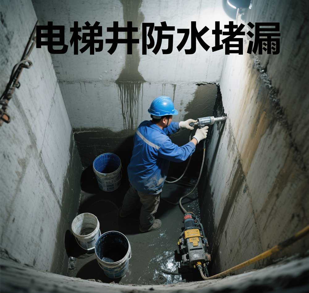 电梯井防水堵漏，黑河专业电梯井漏水维修公司